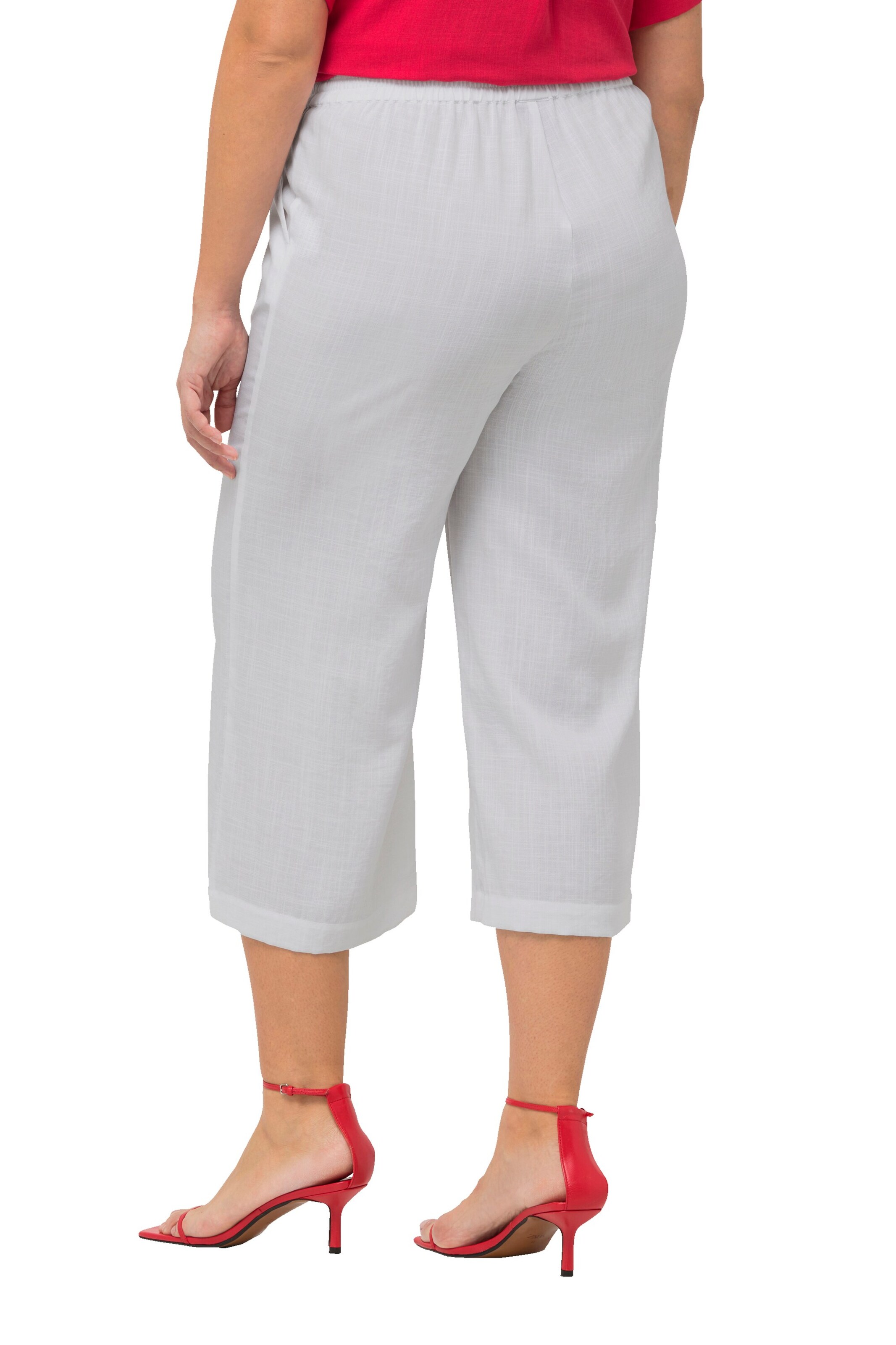 Ulla Popken Wide leg Broek in Wit