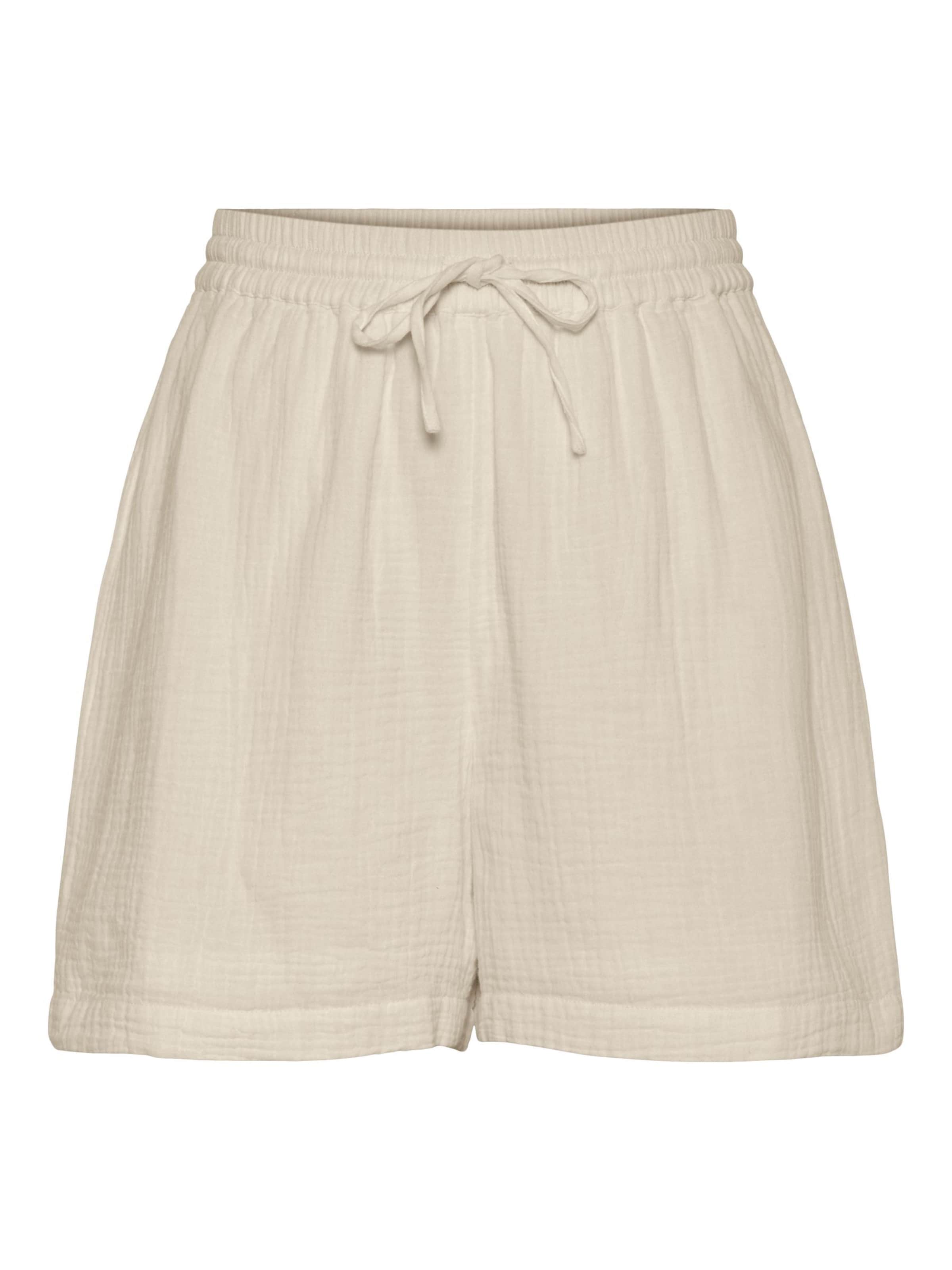 PIECES Loosefit Broek in Grijs: voorkant