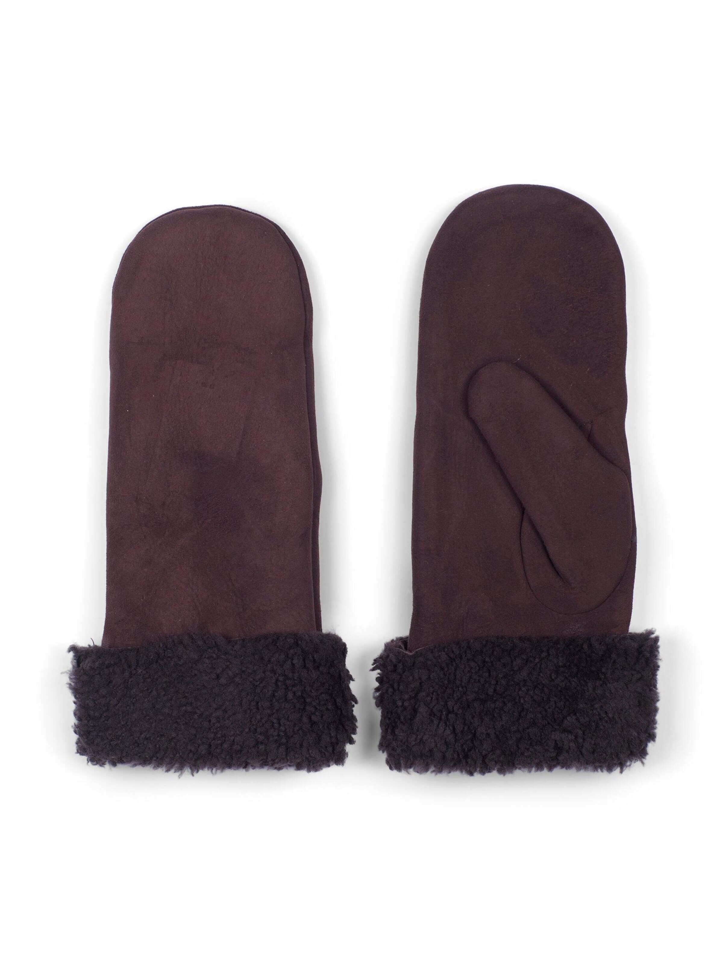 Gants 'Women's Leather Gloves Elsa Dark Brown' Howard London en marron : devant