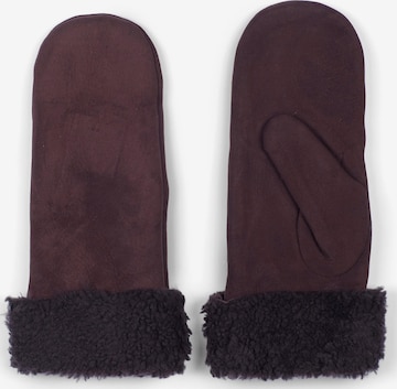 Mezzoguanti 'Women's Leather Gloves Elsa Dark Brown' di Howard London in marrone: frontale