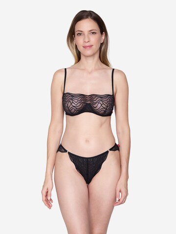 JOOP! Jeans Bralette Bra 'Wave Lace' in Black