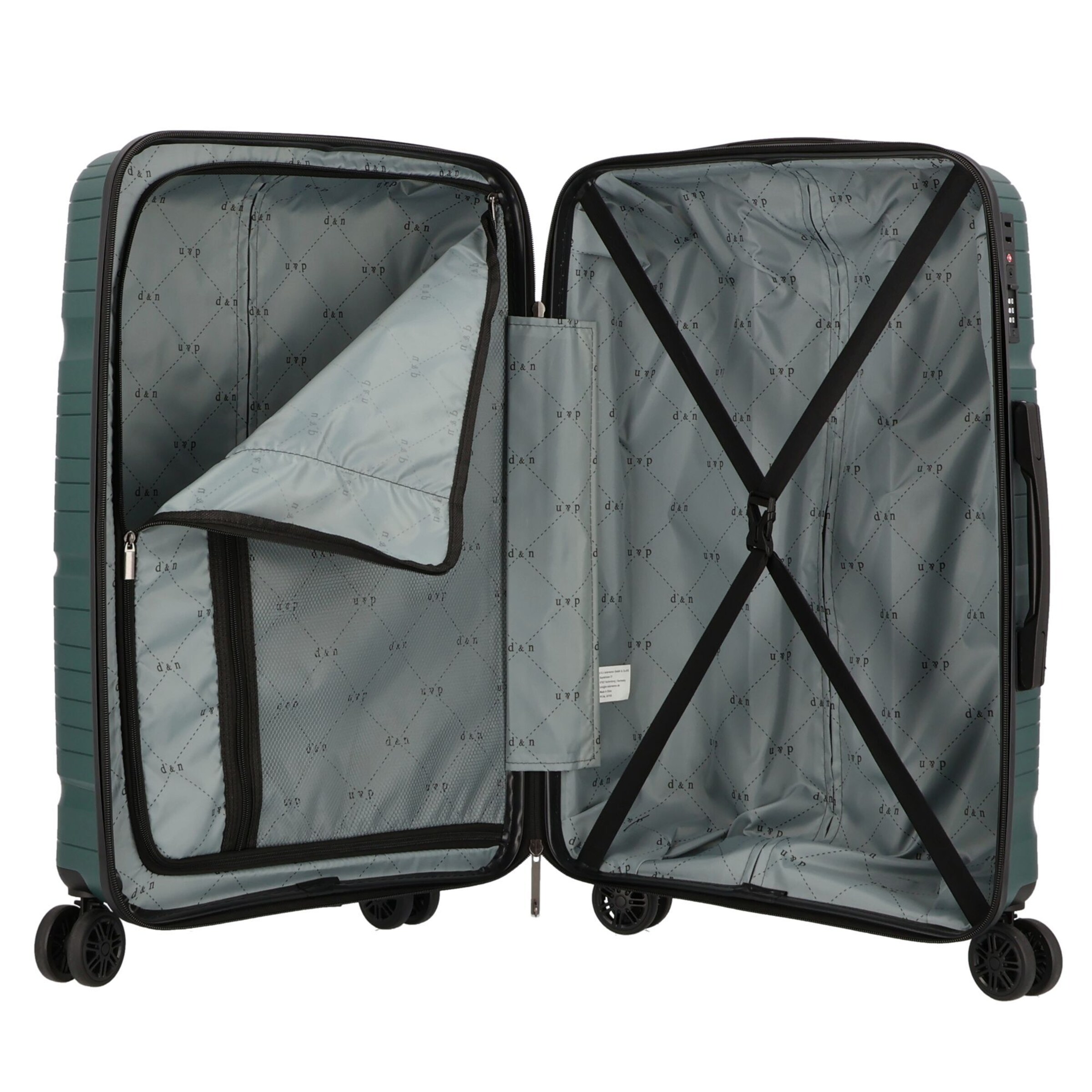 D&N Suitcase Set 'Travel Line 4300' in Green