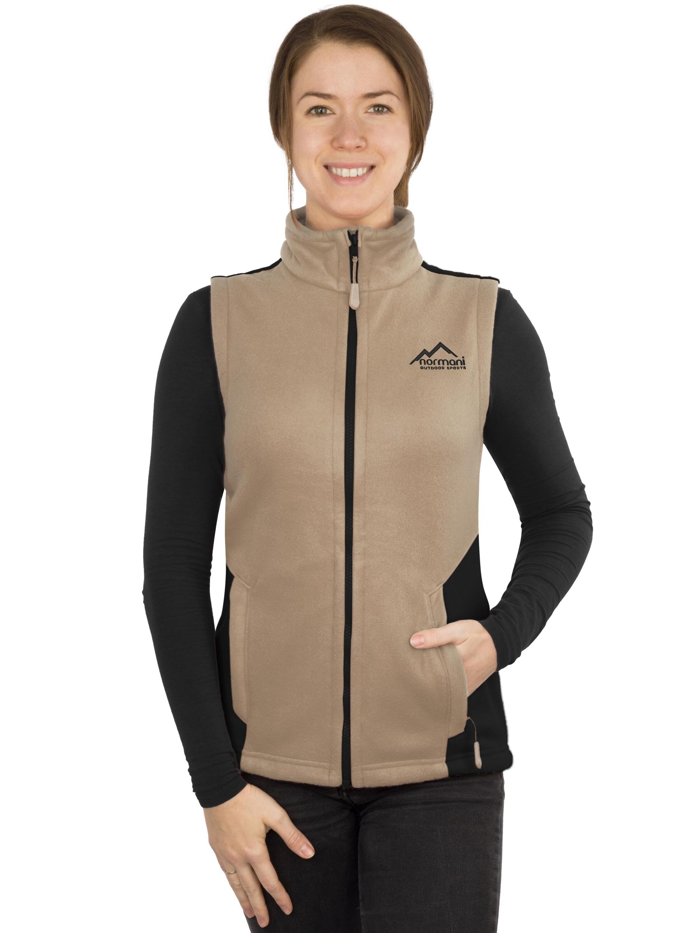 Gilet de sport 'Barrie' normani en beige : devant