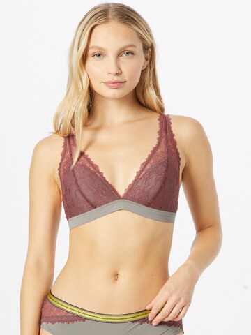 Mey Triangle Bra 'POETRY' in Red: front