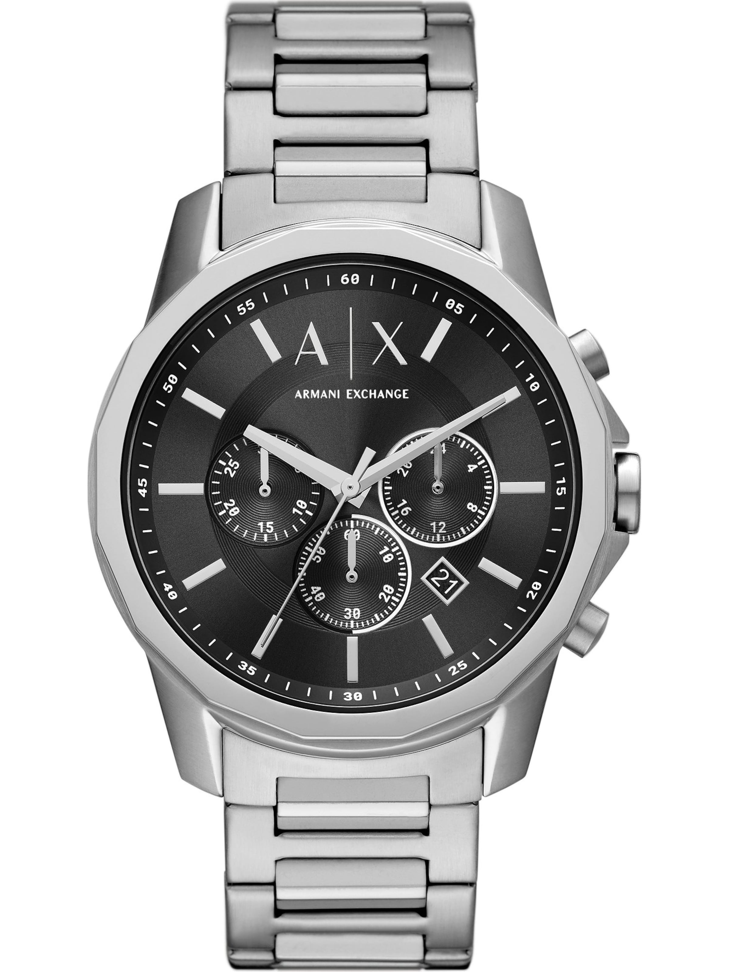 ARMANI EXCHANGE Аналоговые часы в Серебристый: спереди