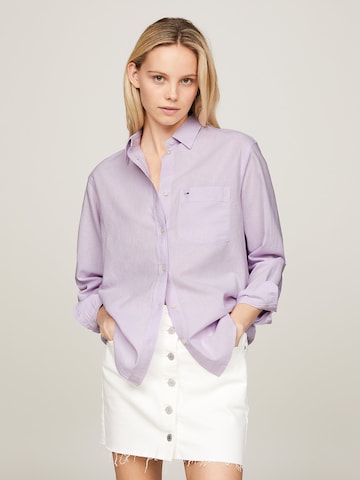 Tommy Jeans Blouse in Lila: voorkant