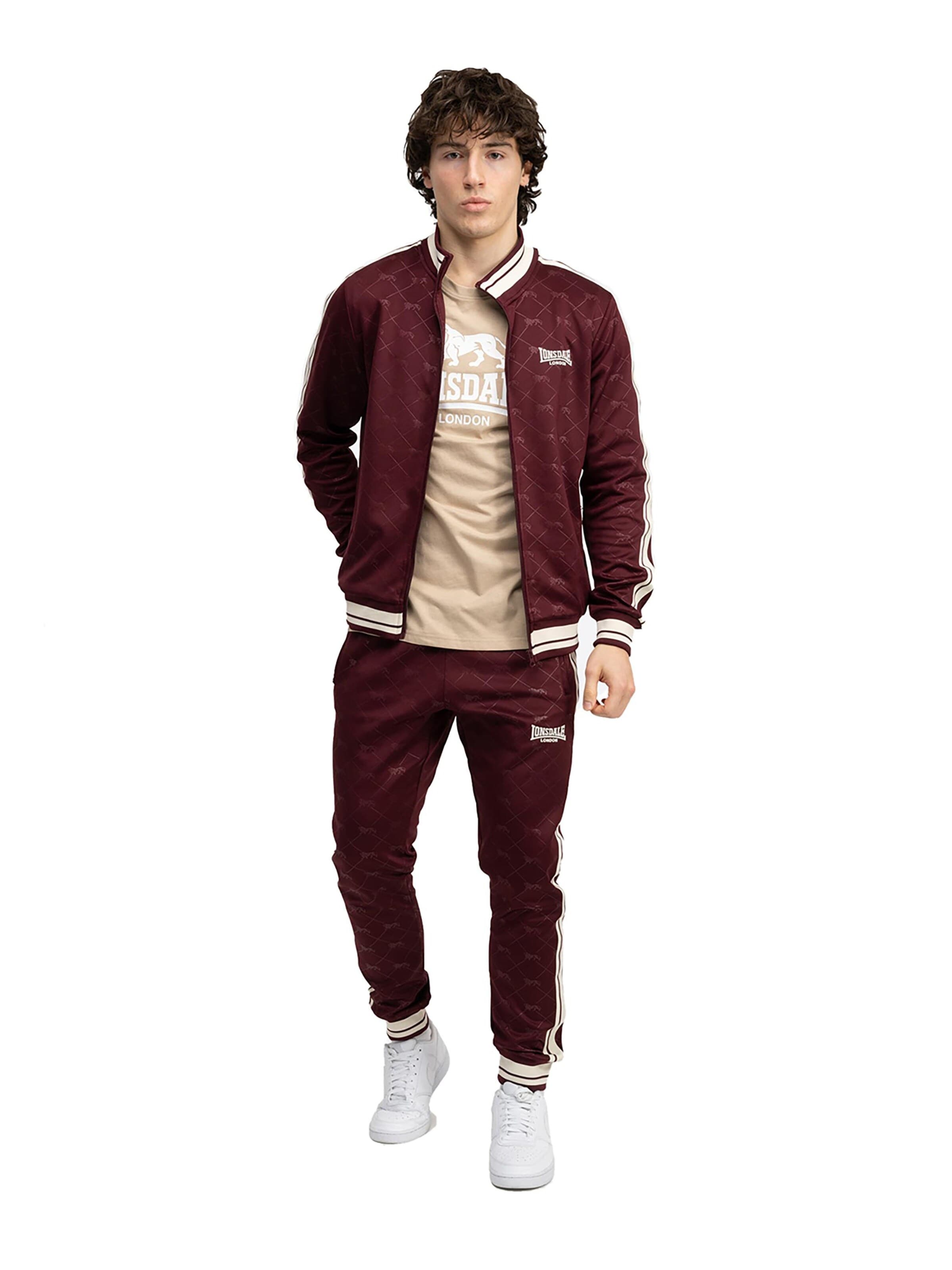 LONSDALE Jogginganzug 'Ashwell' in Rot