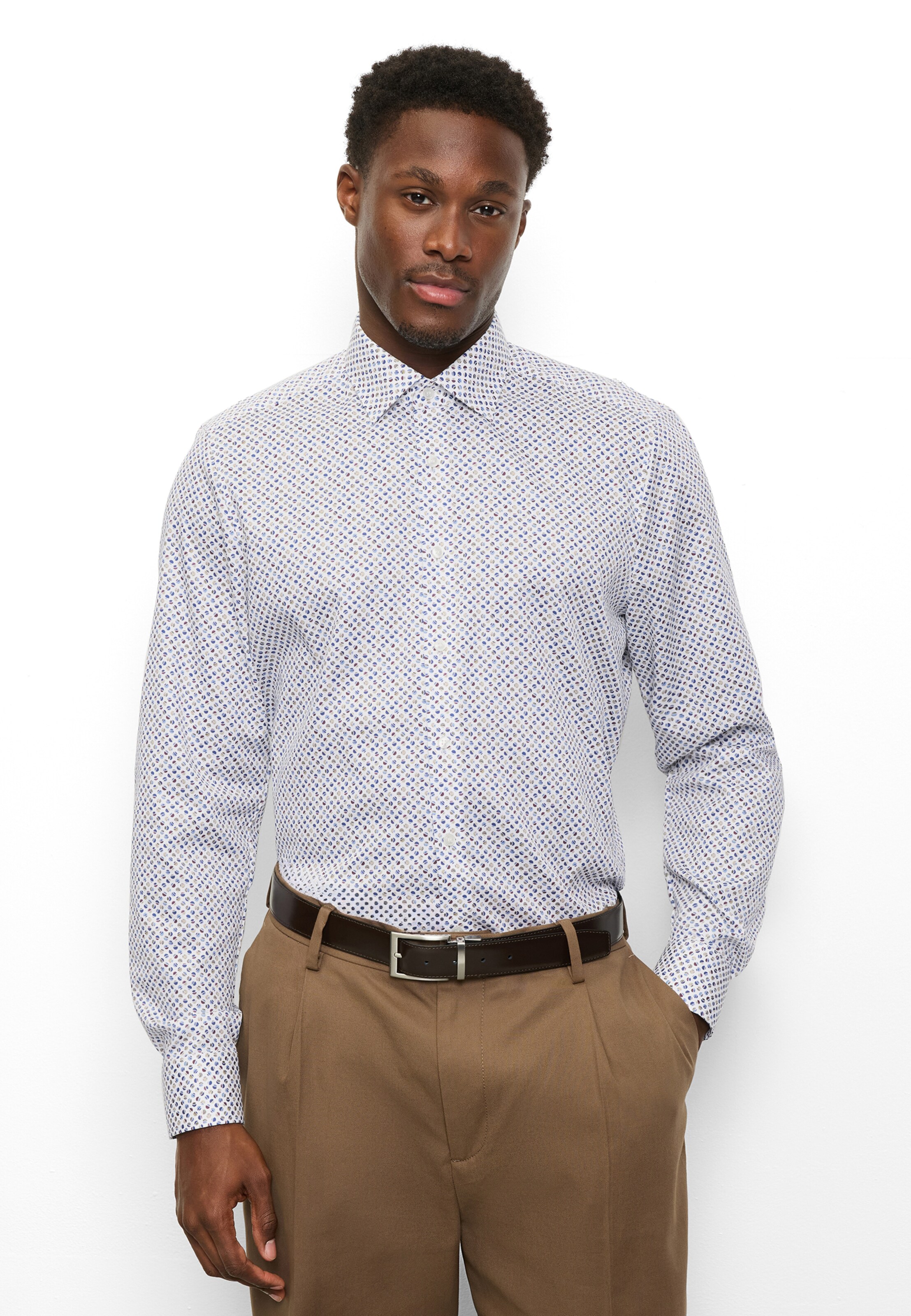 OLYMP Slim fit Business Shirt in Mixed colors: front