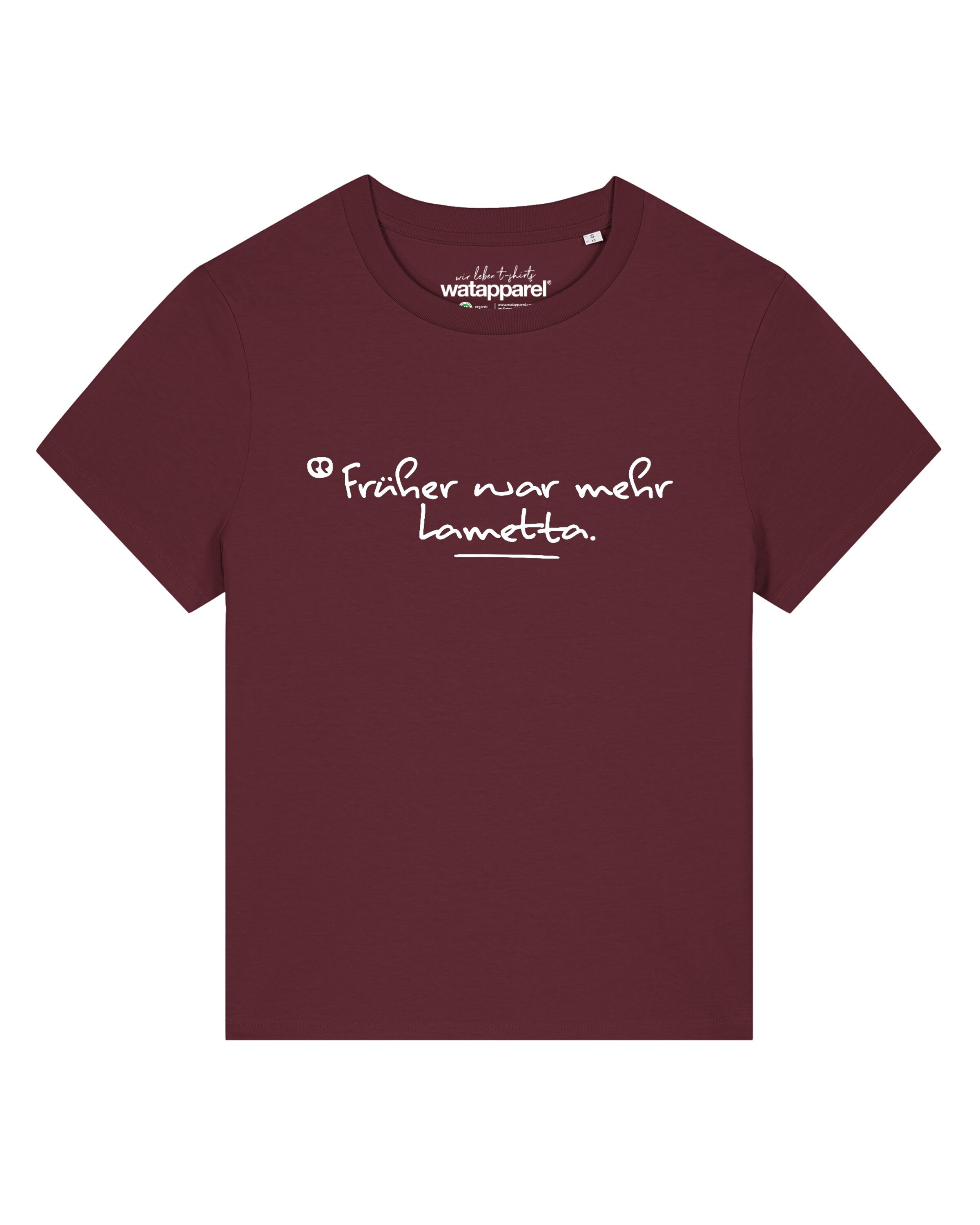 Watapparel T-Shirt 'Früher war mehr Lametta' in Rot: Vorderseite