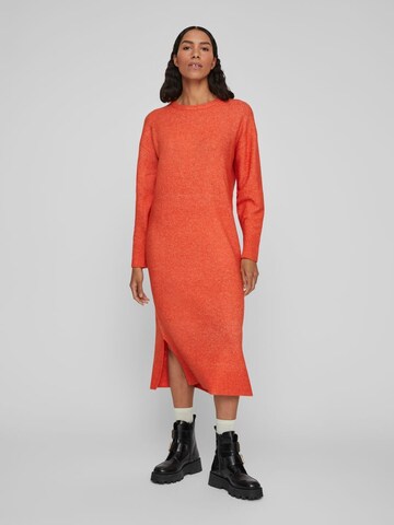 Robes en maille Vila Tall en orange : devant