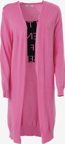 Influencer Плетена жилетка в розово: отпред
