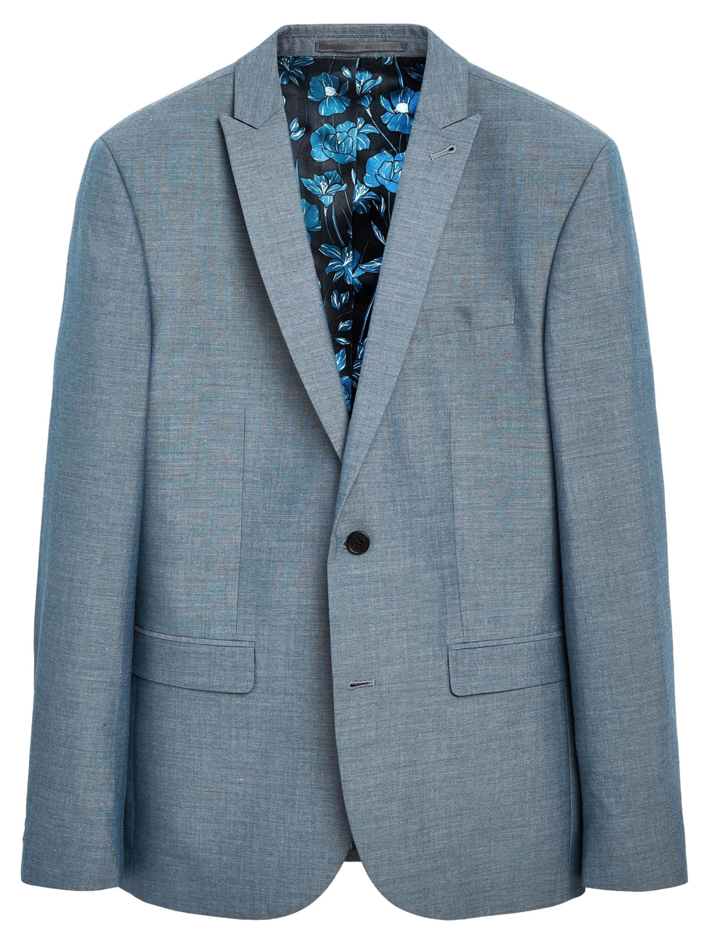 Coupe slim Veste de costume Next en bleu : devant