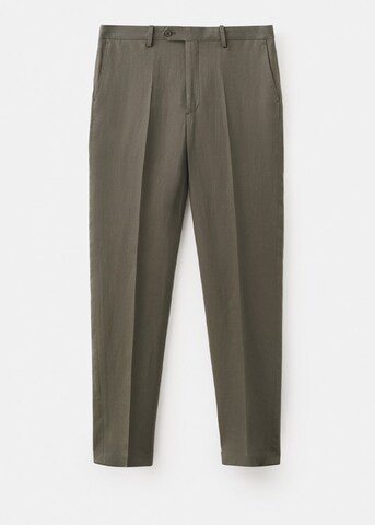 MANGO MAN Slim fit Pleated Pants 'Amalfi' in Green