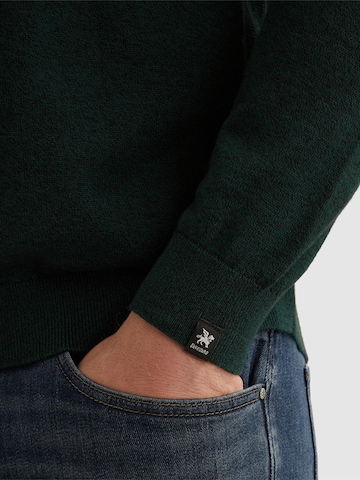 VANGUARD Pullover 'Pullover in tonal mouliné with half-zip' i grøn