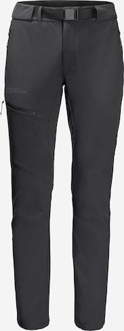 JACK WOLFSKIN Regular Outdoor Pants in Black: front