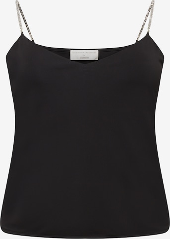 Guido Maria Kretschmer Curvy Collection Блуза 'Emelie' в черно: отпред
