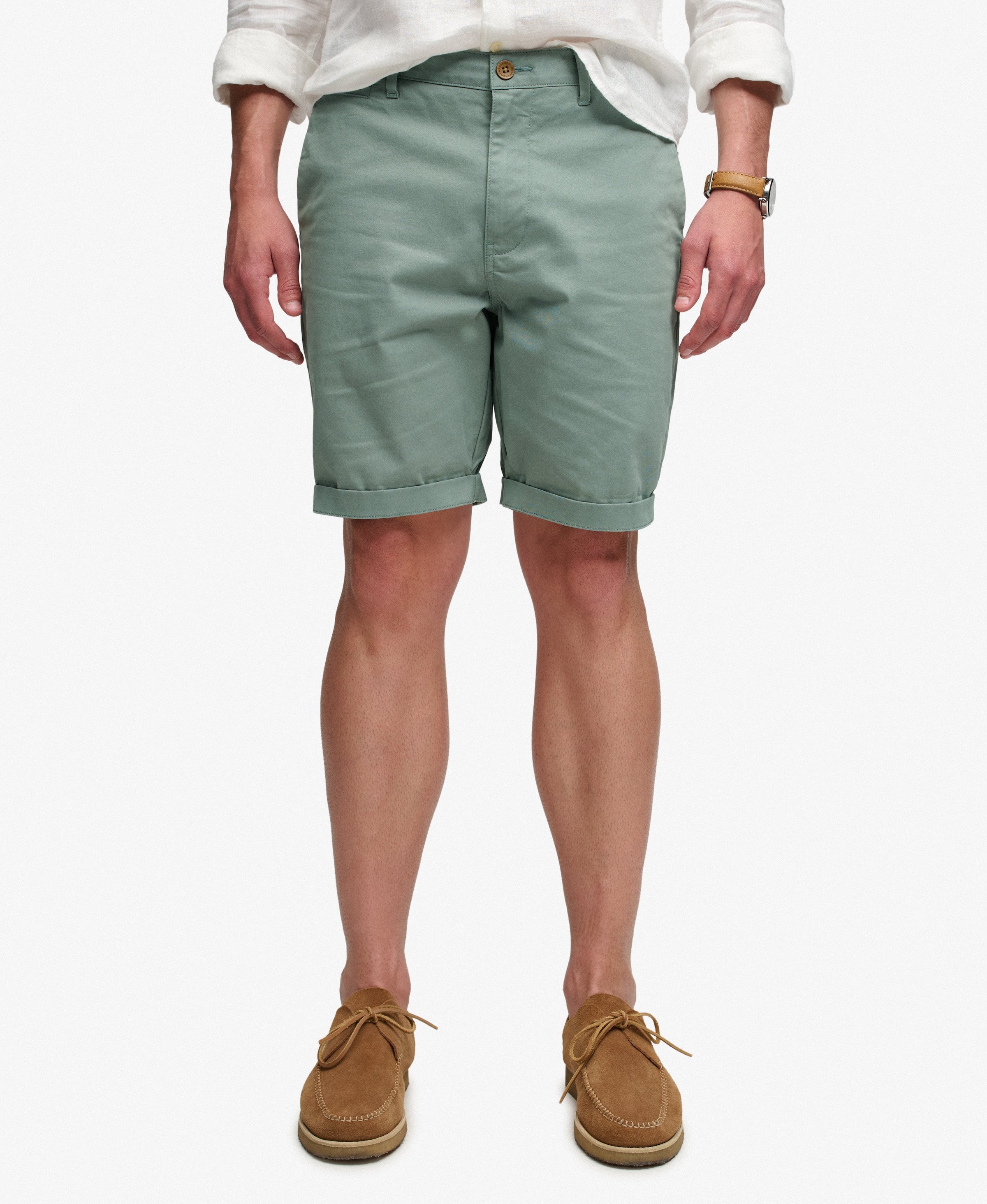 Superdry & Co Slimfit Chino in Groen: voorkant