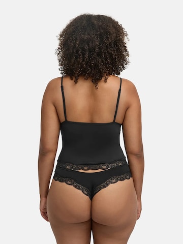 Haut 'Deep Neck Lace Top' cfab (formerly creamy fabrics) en noir