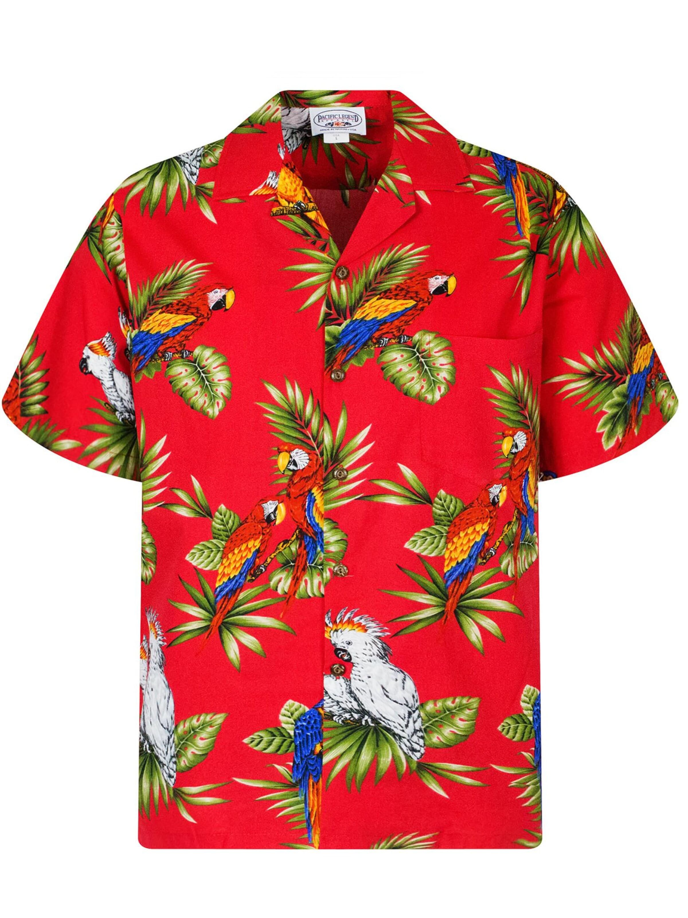 Pacific Legend Regular fit Overhemd 'Kakadu' in Rood: voorkant