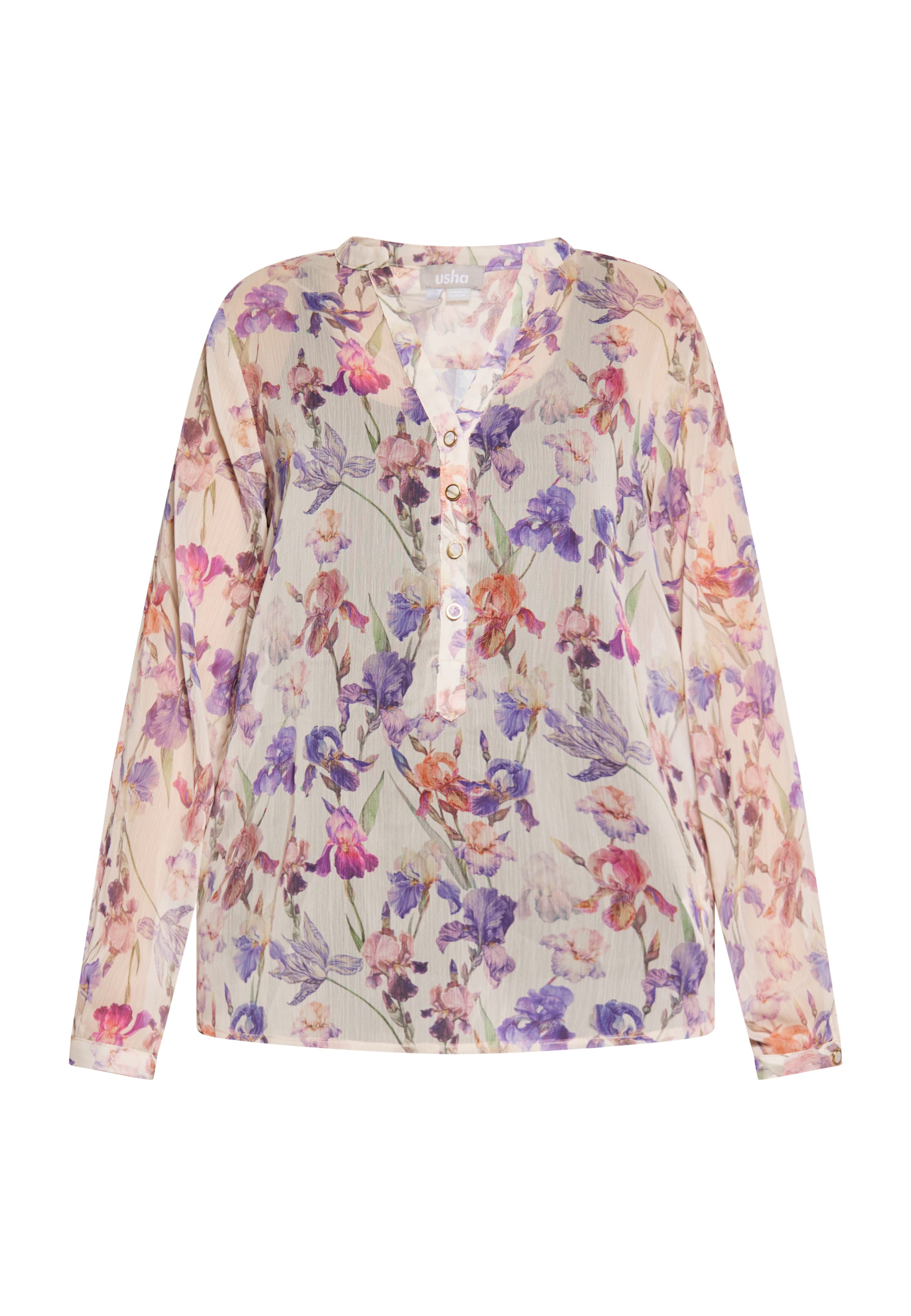 Usha Bluse in Beige: Vorderseite