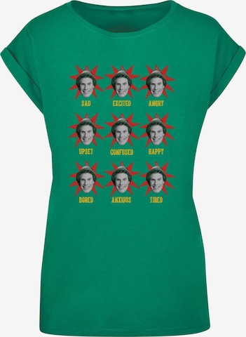 ABSOLUTE CULT T-Shirt 'Elf - Many Moods Of Buddy' in Grün: predná strana