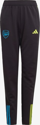 ADIDAS PERFORMANCE Slim fit Workout Pants in Black: front