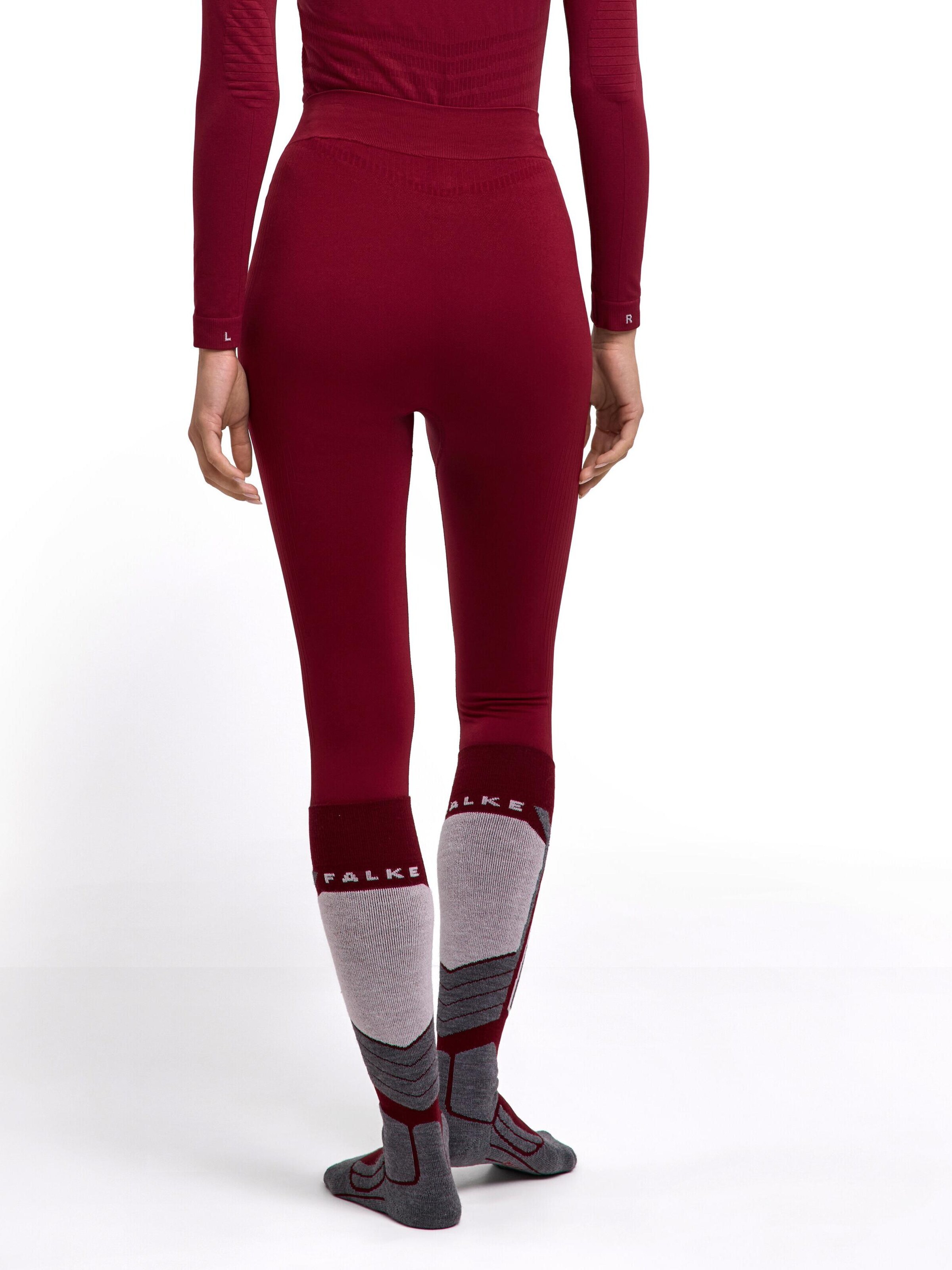 FALKE Skinny Workout Pants in Red
