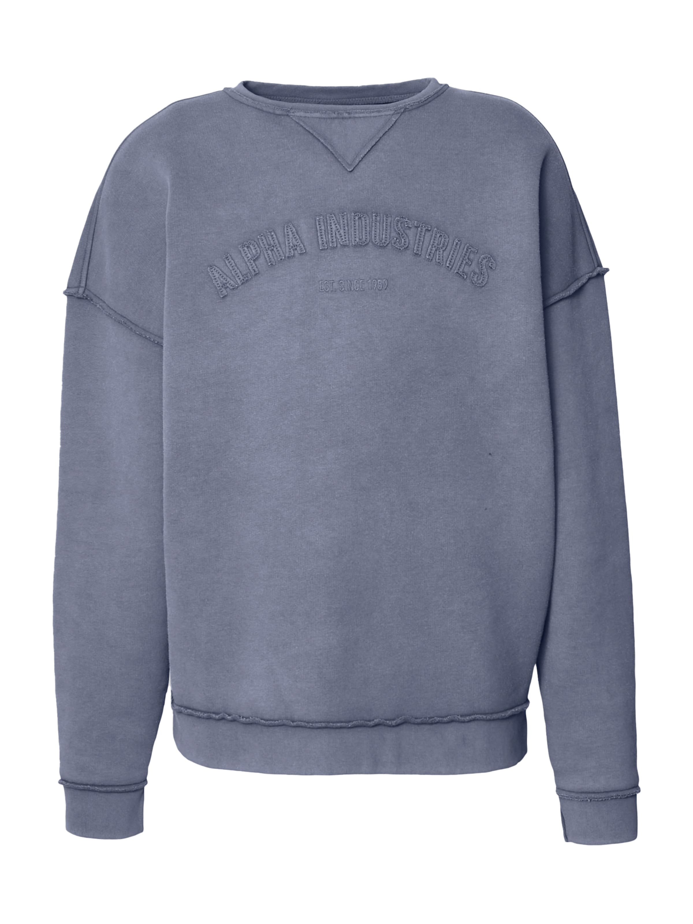 ALPHA INDUSTRIES Sweatshirt 'Open Edge' i grå: forside