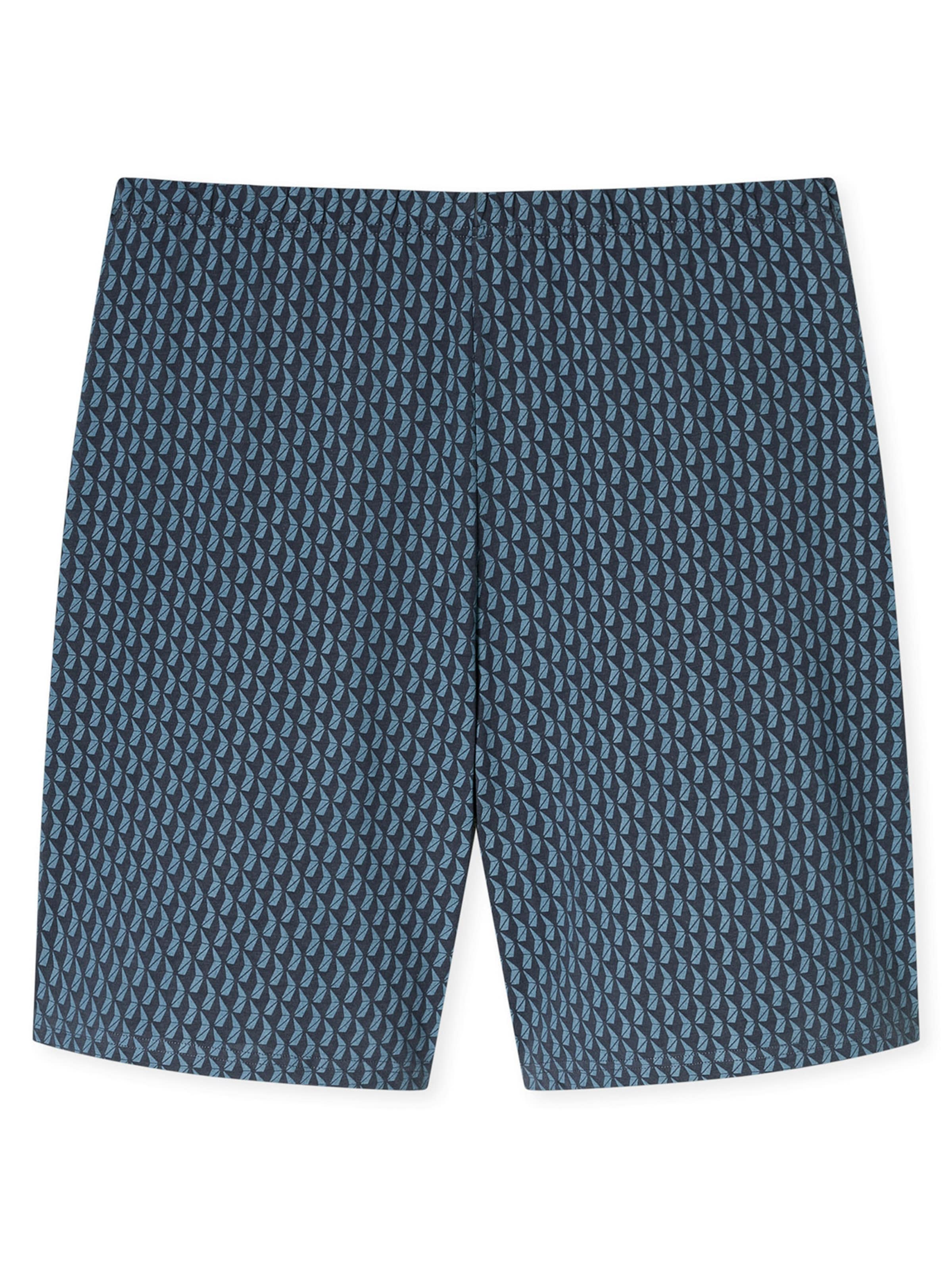 SCHIESSER Pyjama kurz 'Essentials' in Blau