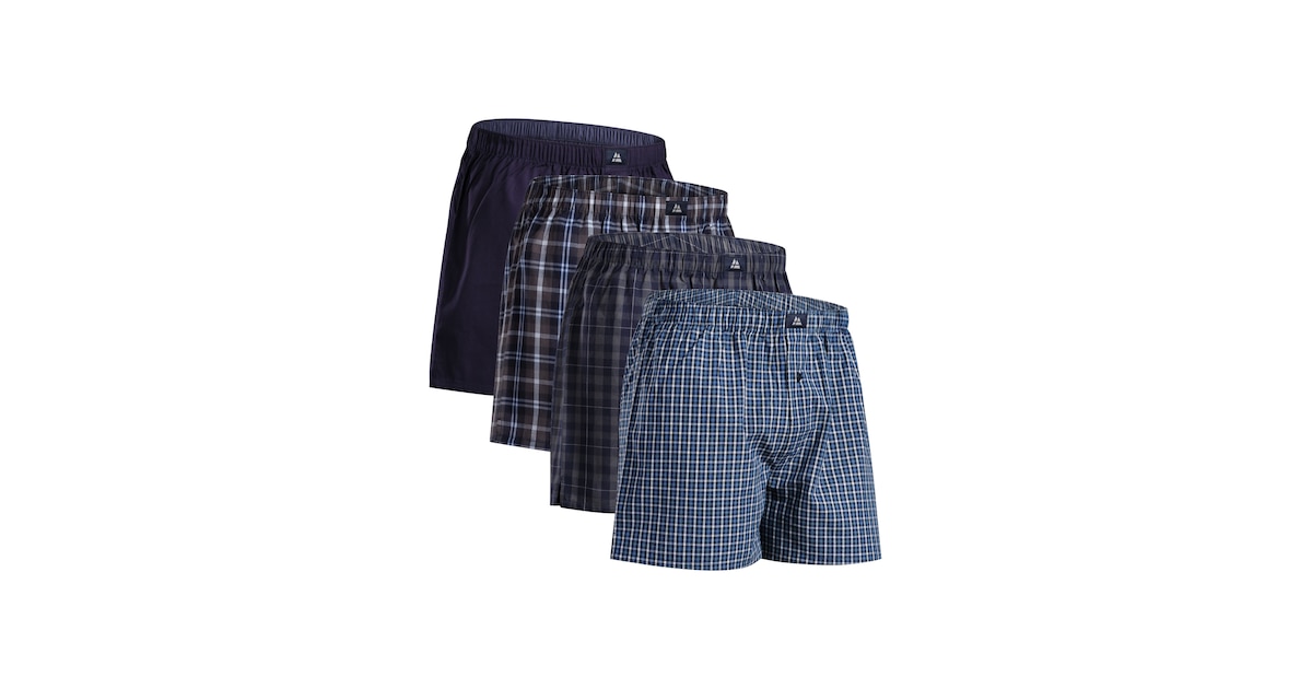 DANISH ENDURANCE Boxershorts 'Organic Woven' in Blauw, Donkerblauw DANISH ENDURANCE Boxershorts 'Organic Woven' in Blauw, Donkerblauw