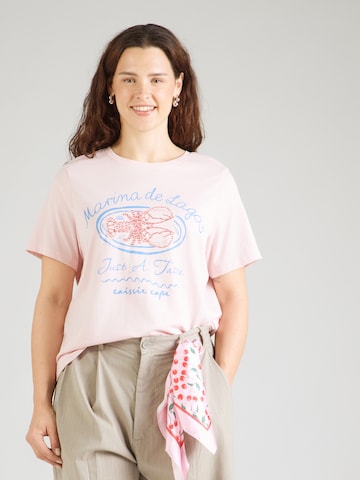 ONLY Carmakoma Shirt 'CARInes' in Pink: front