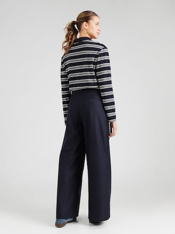 WEEKDAY Zvonové kalhoty Kalhoty se sklady v pase 'Ivan' – modrá