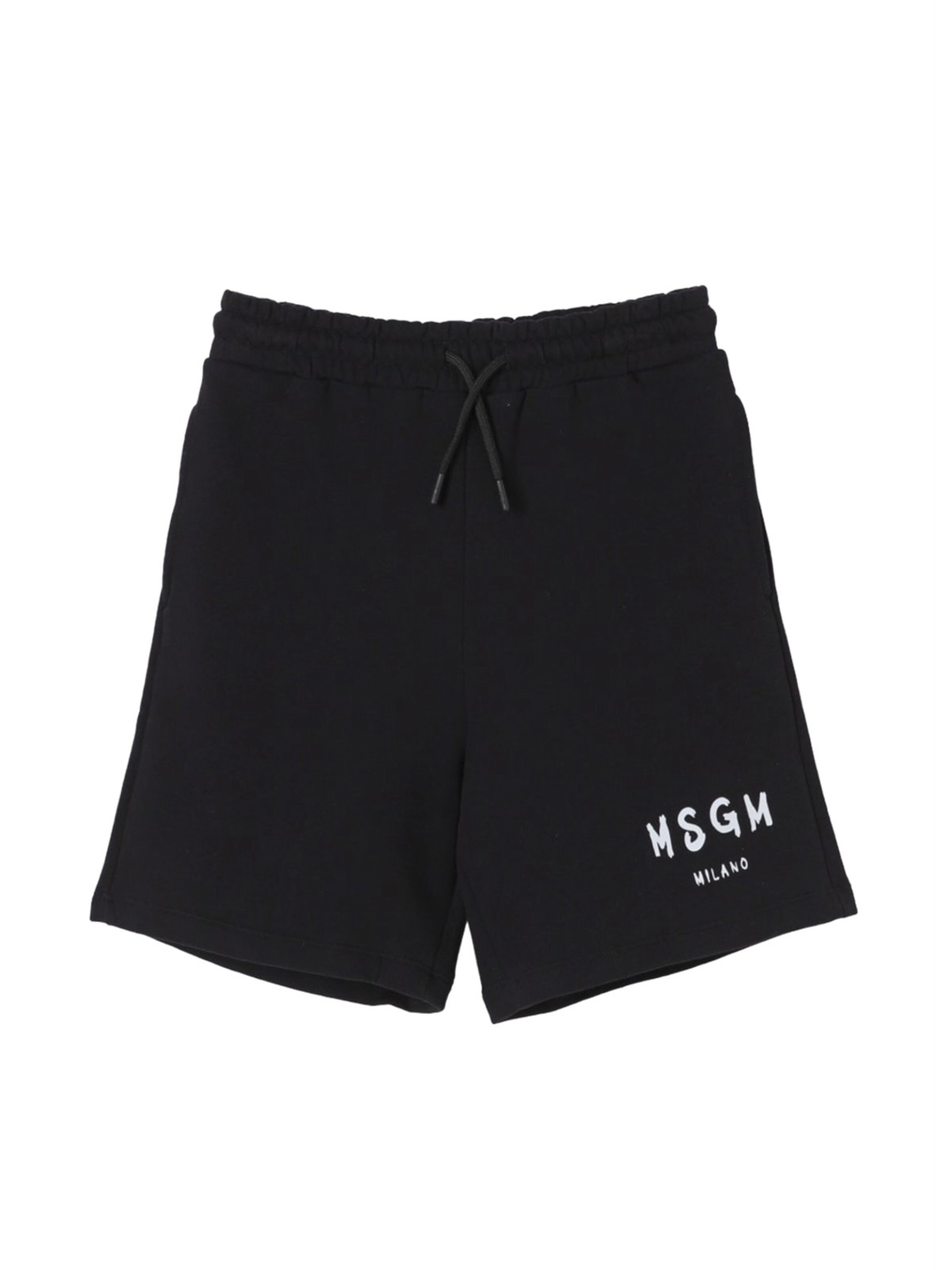 MSGM Regular Hose 'Bermuda felpa nero per bambino'‌‌‌‌‌‌‌‌‌‌ in Schwarz: Vorderseite