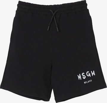 MSGM Regular Hose 'Bermuda felpa nero per bambino' in Schwarz: Vorderseite