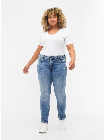 Coupe slim Jean 'Emily' Zizzi en bleu