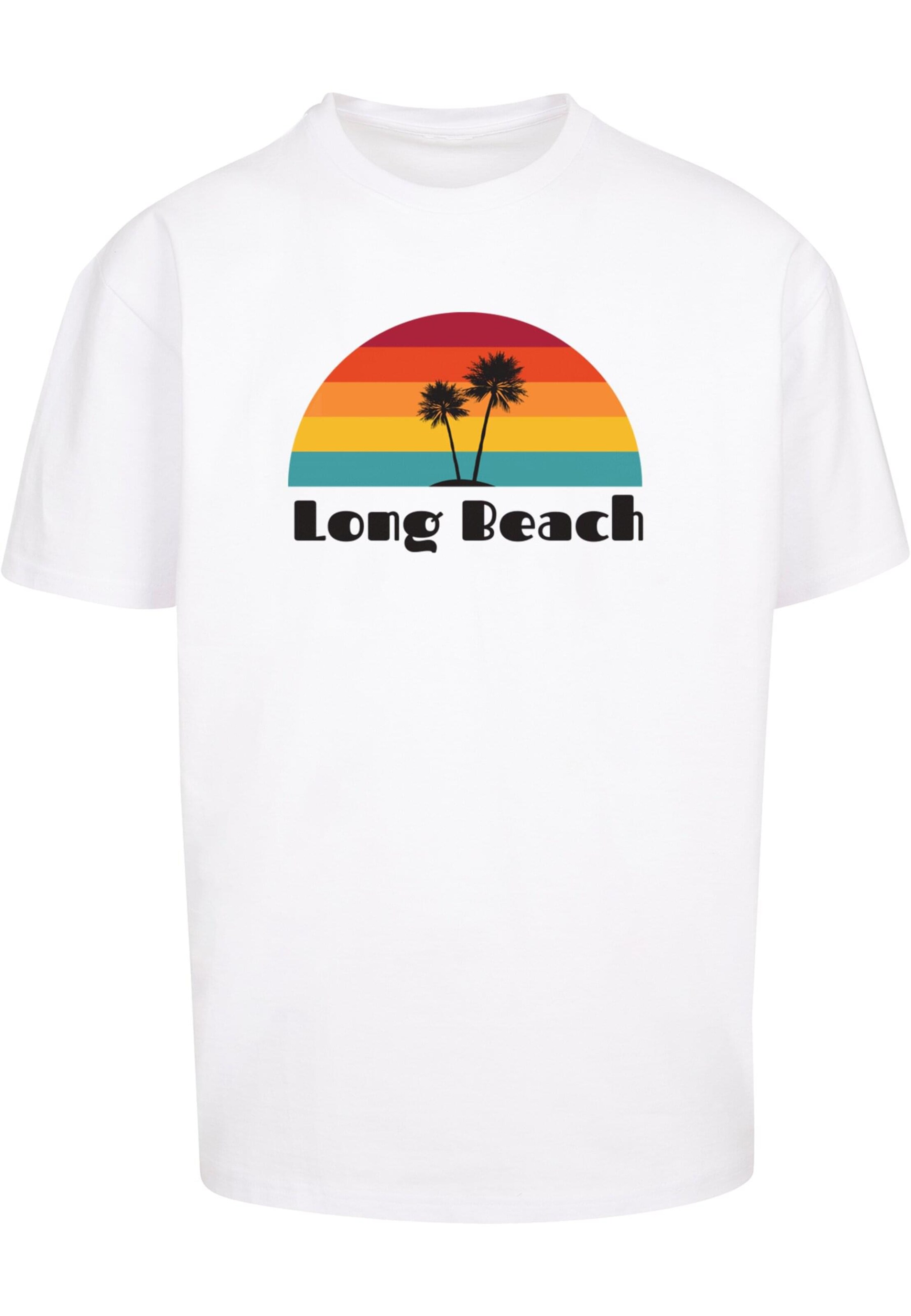 T-Shirt 'Long Beach' Merchcode en blanc : devant