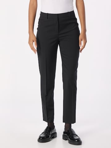 BOSS Black Slim fit Pleated Pants 'Tilunah' in Black: front