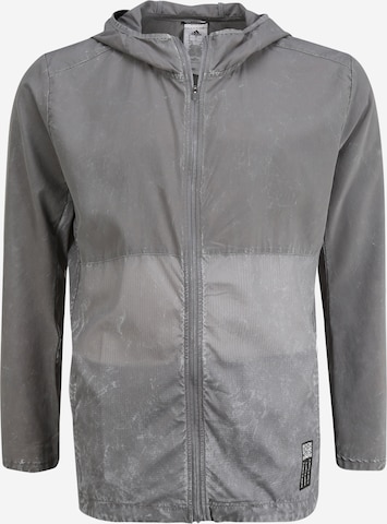 ADIDAS SPORTSWEAR Athletic Jacket 'Own The Run' in Grey: front