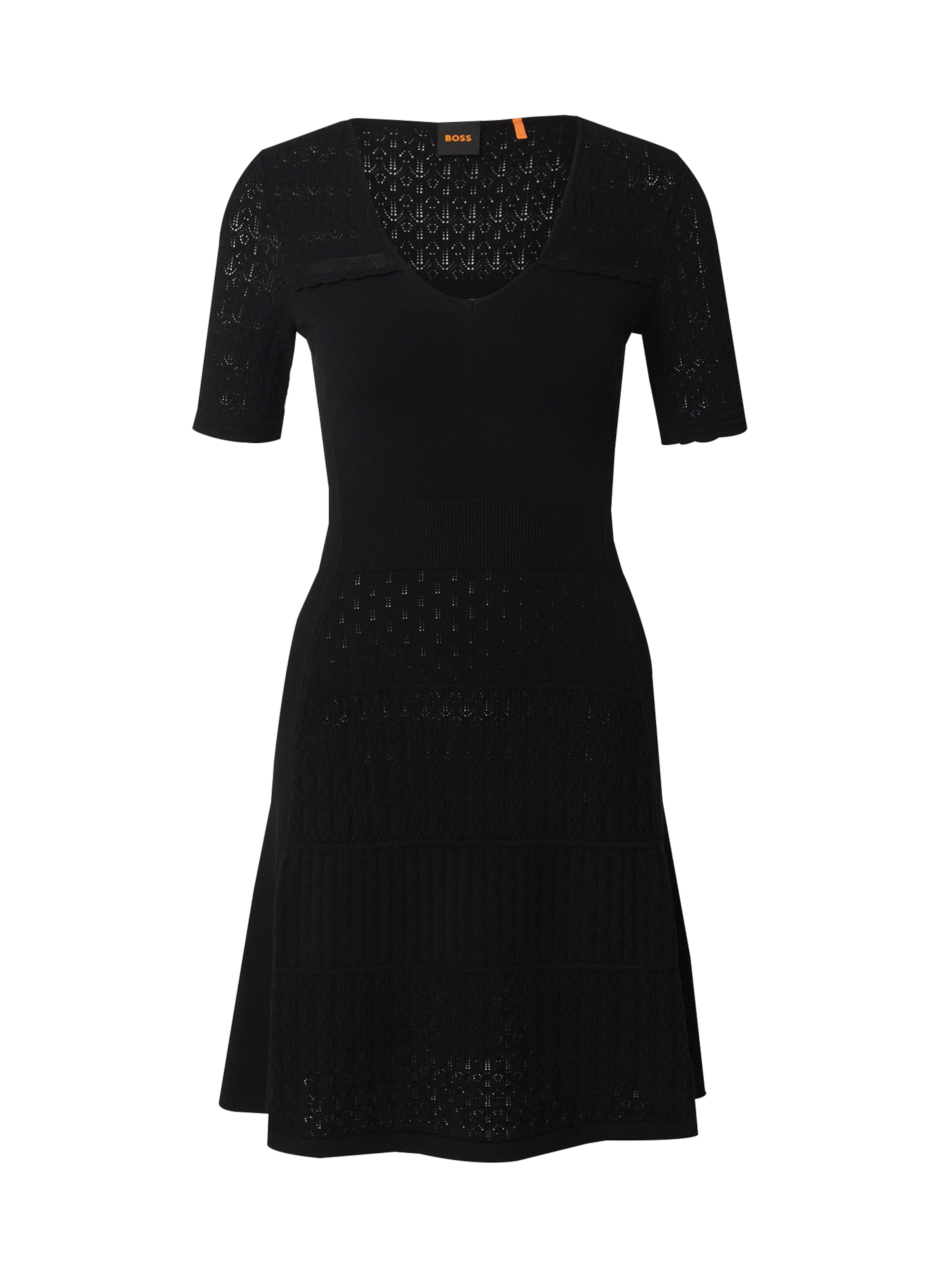 Robes en maille 'Fuart' BOSS en noir : devant