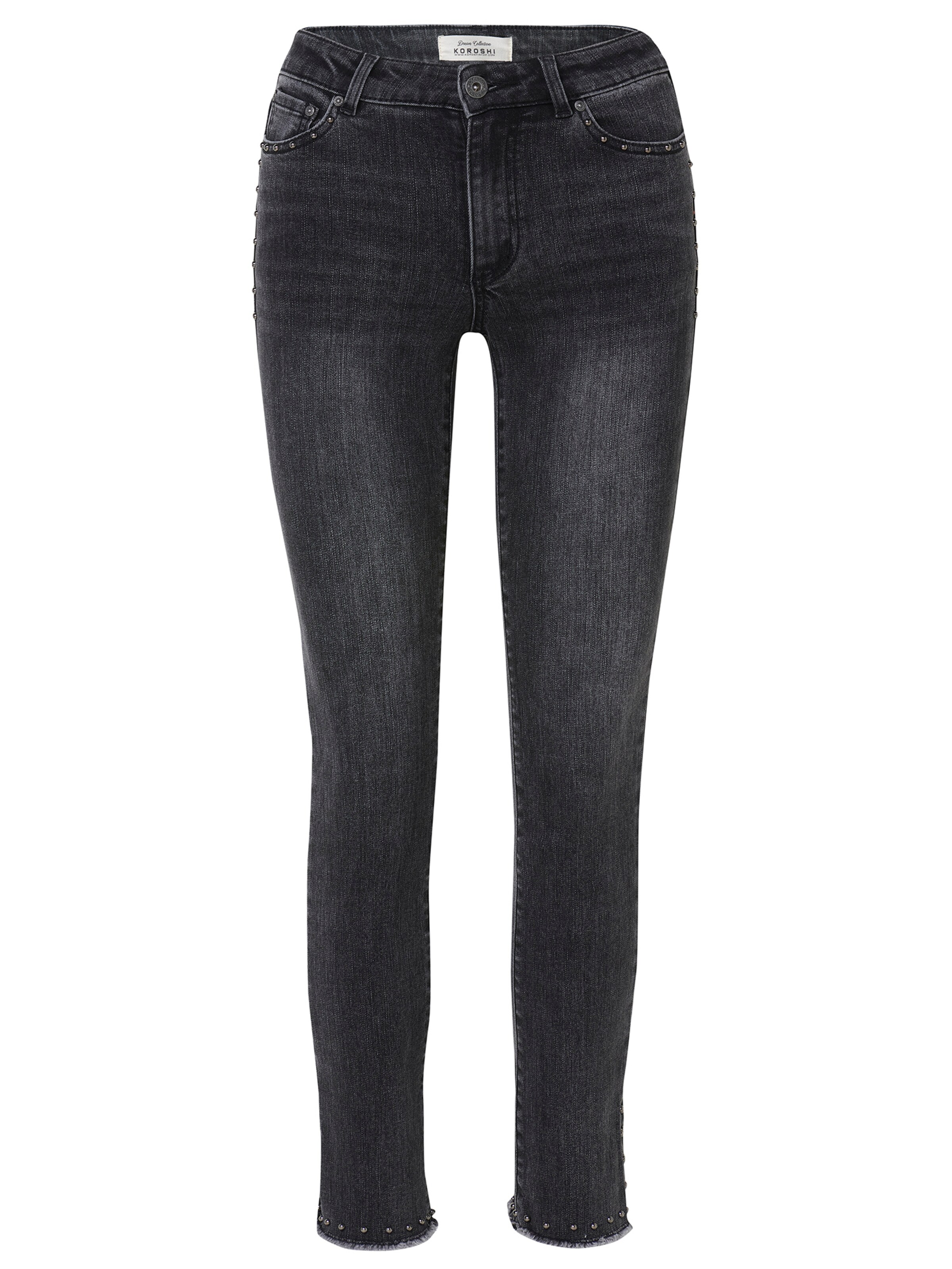 KOROSHI Regular Дънки в черно: отпред