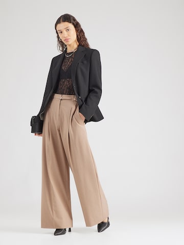 HUGO Свободный крой Плиссированные брюки 'Hawelsa' в Бежевый