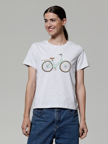 Watapparel T-Shirt ' Mint Bike ' in Weiß: Vorderseite