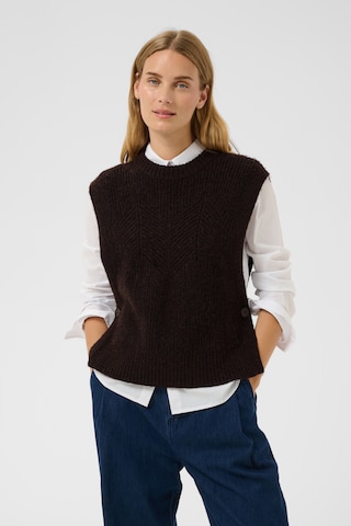 Pull-over 'CharlyePW' Part Two en marron : devant