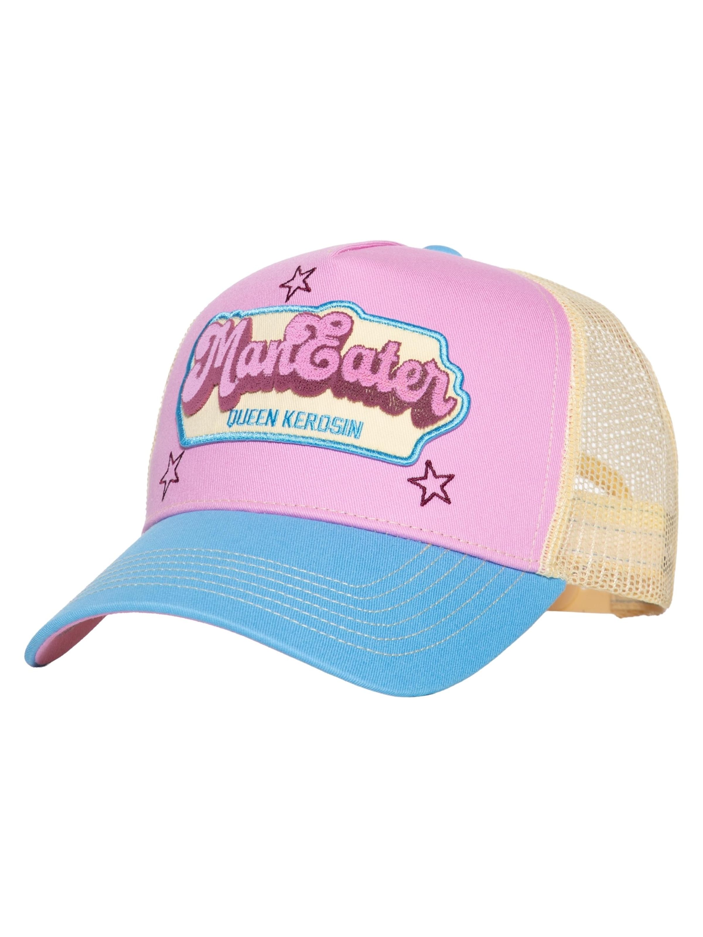 Queen Kerosin Cap 'Man Eater' in Pink: front