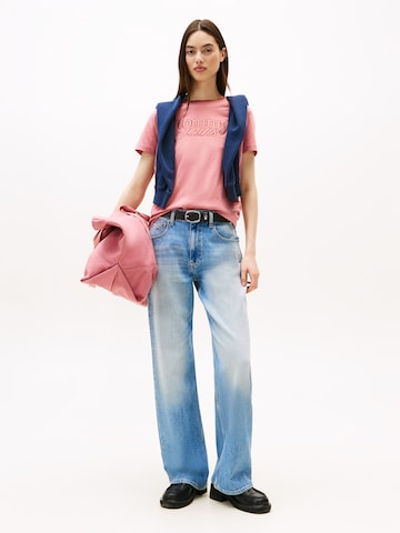 Tommy Jeans T-shirt i rosa