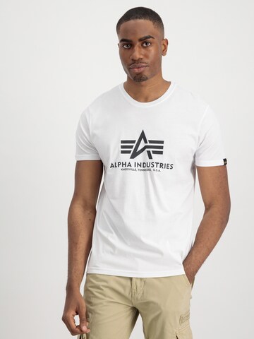 T-Shirt ALPHA INDUSTRIES en blanc : devant