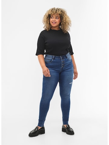 Zizzi Skinny Jeans 'Amy' in Blauw