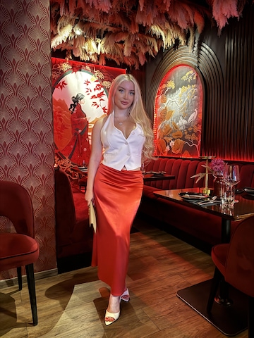 Jupe 'LEILA' FÉMINITÉ Fatale en rouge