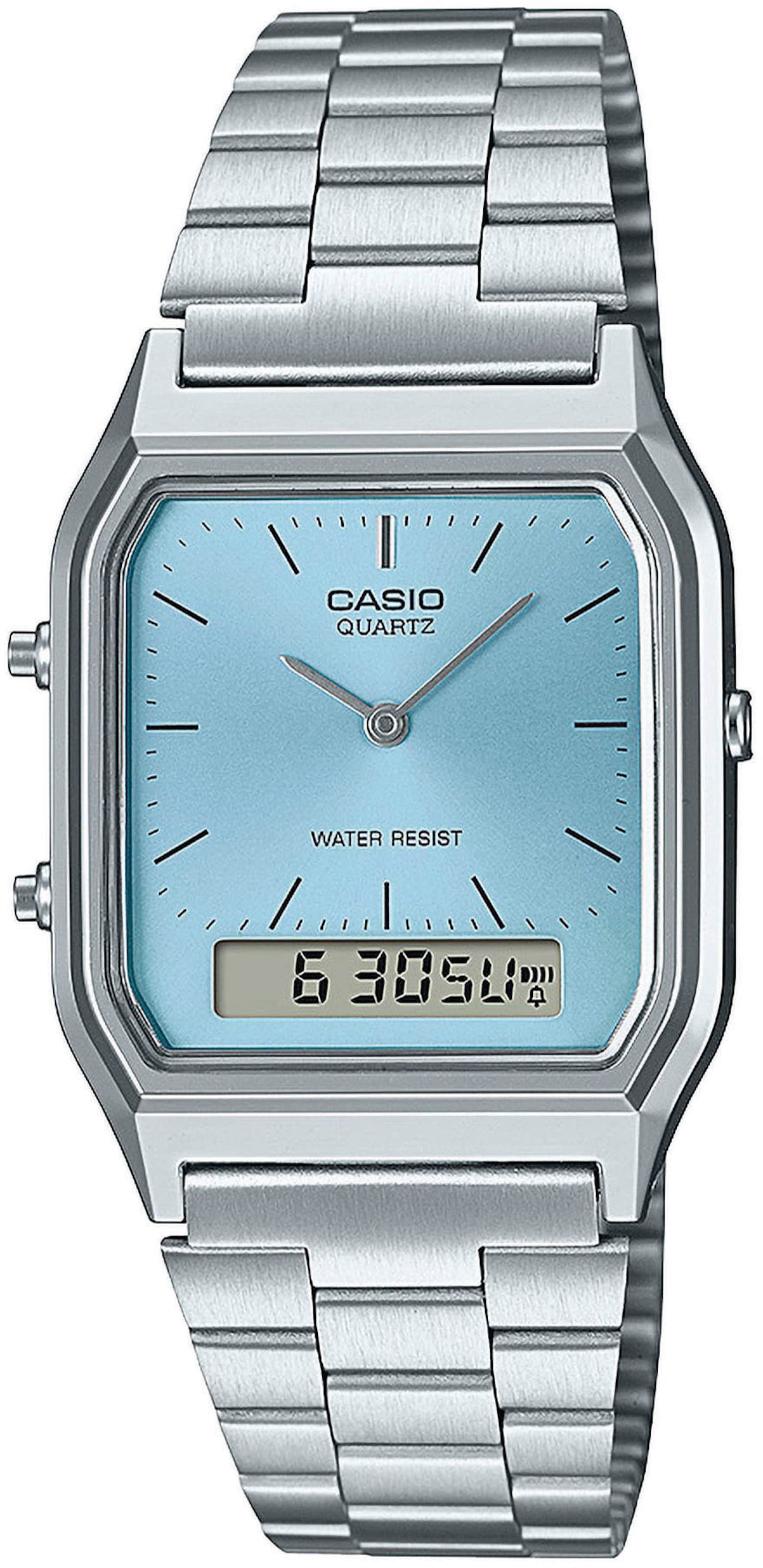 CASIO VINTAGE Analog Watch in Silver: front