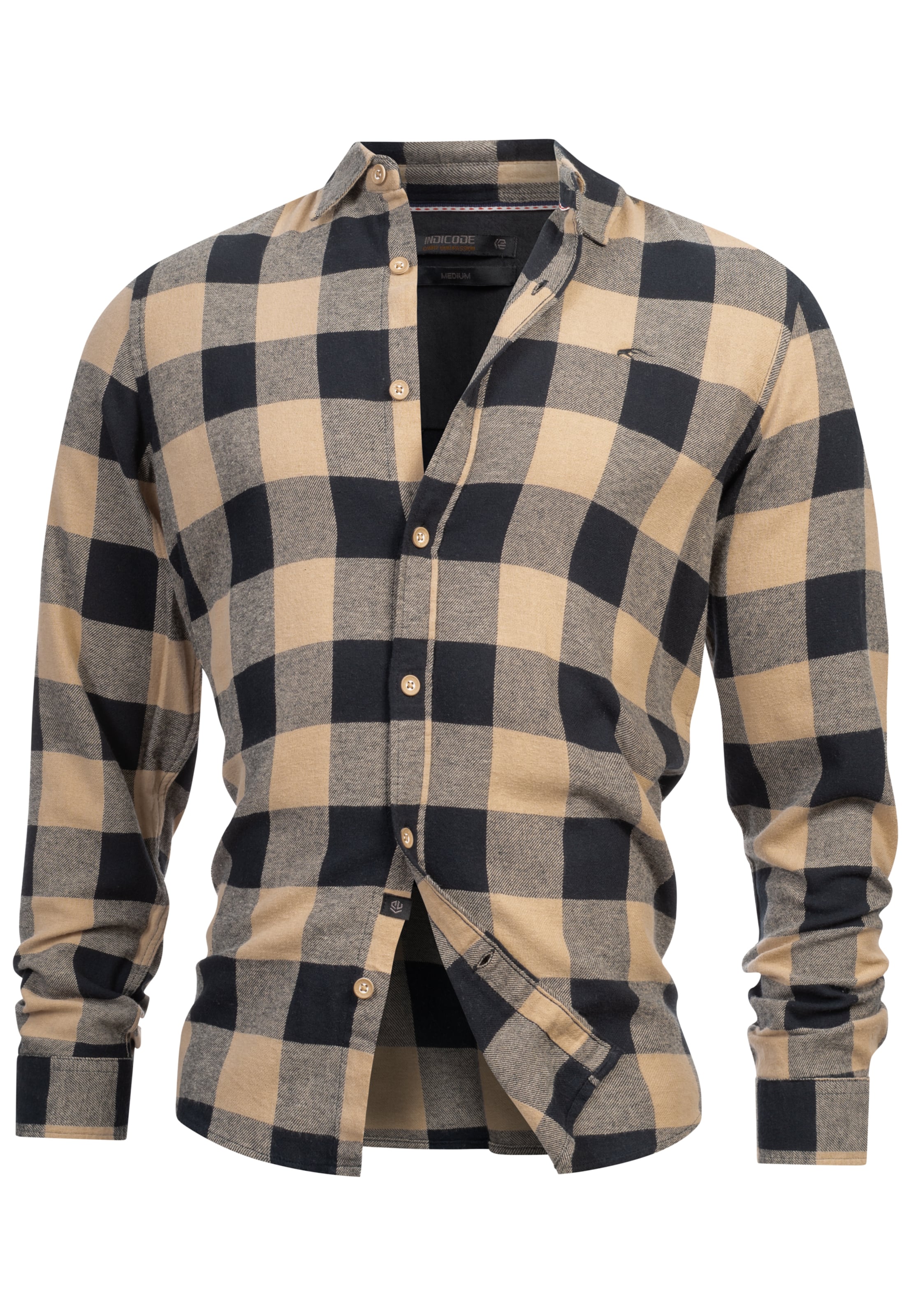 INDICODE JEANS Hemd in Beige: Vorderseite